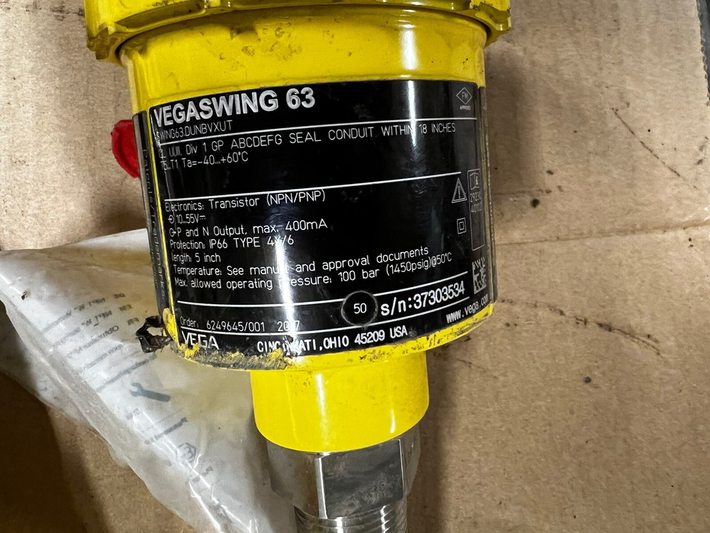Vega Swing 63 Vibrating Level Switch