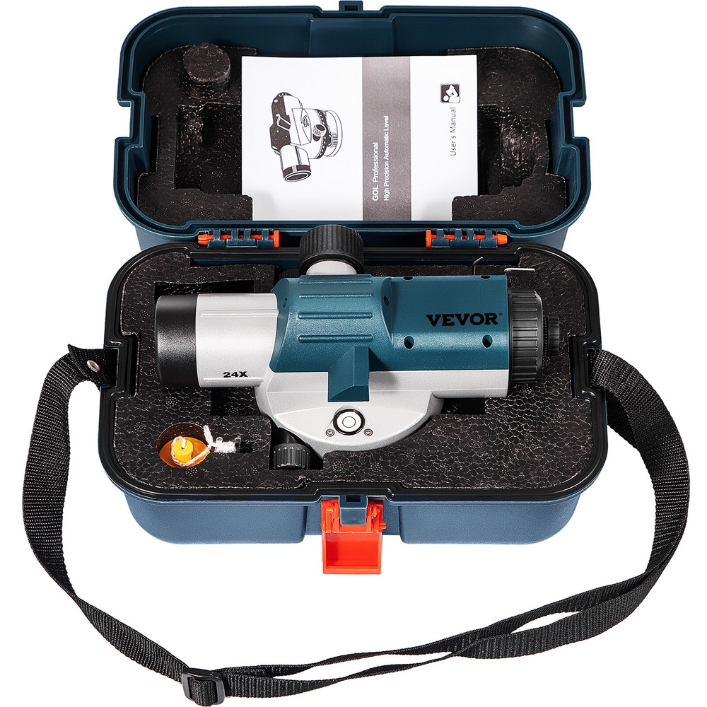 VEVOR Automatic Optical Level 24X Optical Level Kit Waterproof w/Compensator