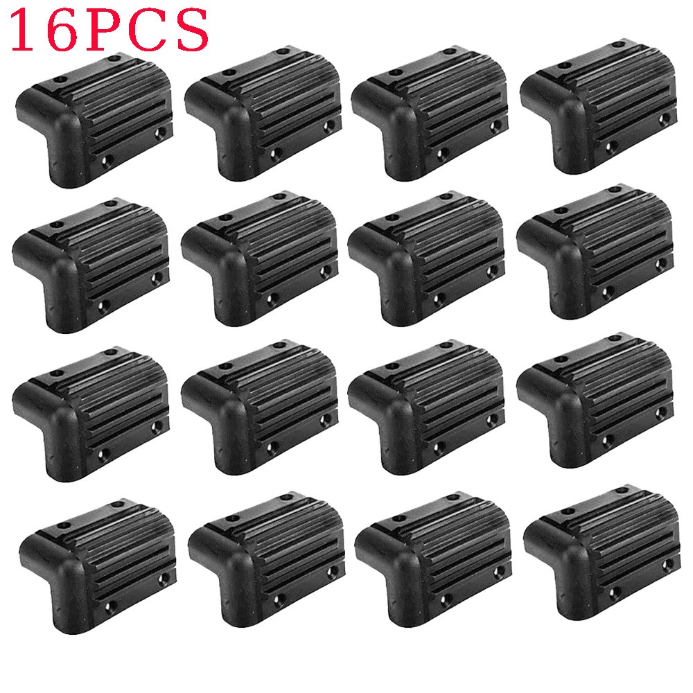 16 Pcs Plastic Guitar Amplifier Protector Corner Speaker Cabinet Corners Black