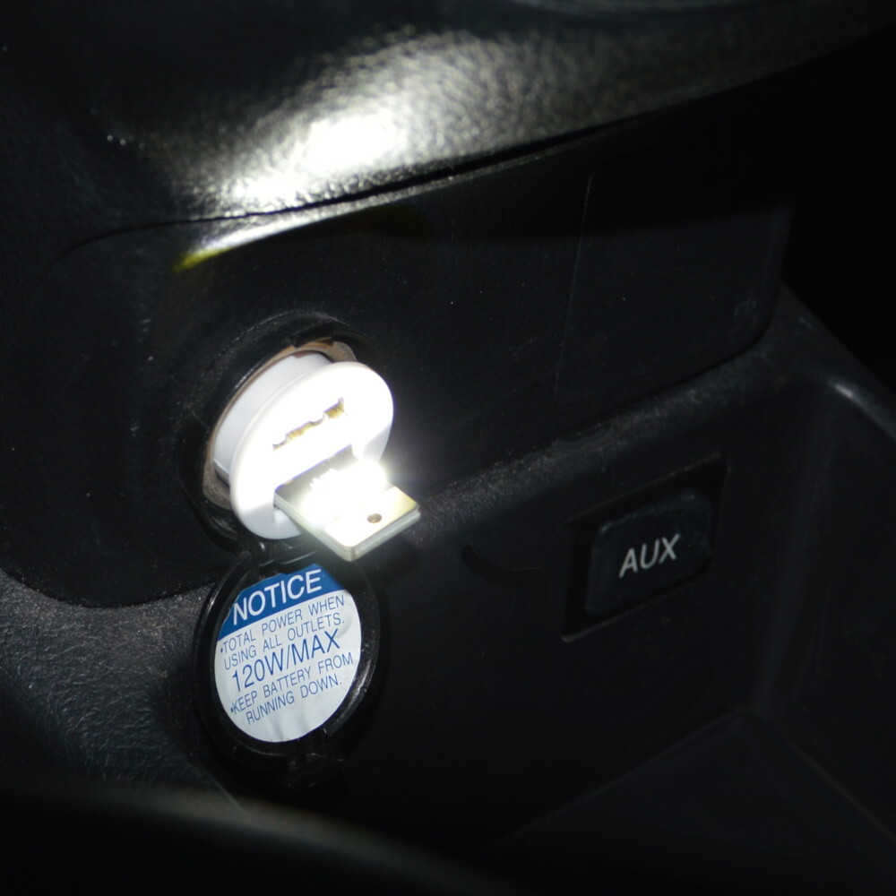 2-Pack LED Console Interior Car Light 12V Automotive "Cigarette Lighter" Socket