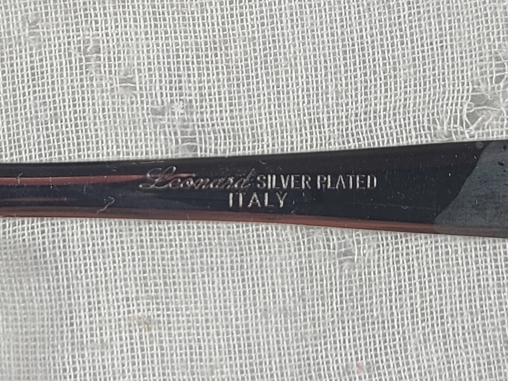 4 Leonard Silverplated Pickle/Olive Forks