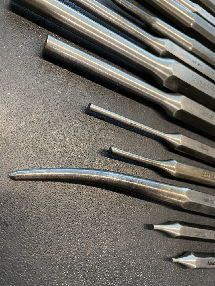 SNAP ON 24PC CHISEL, PUNCH Set Lot C-64b Pouch READ