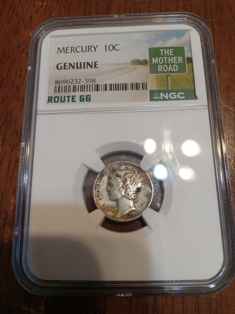 NGC Mercury 10c  Route 66