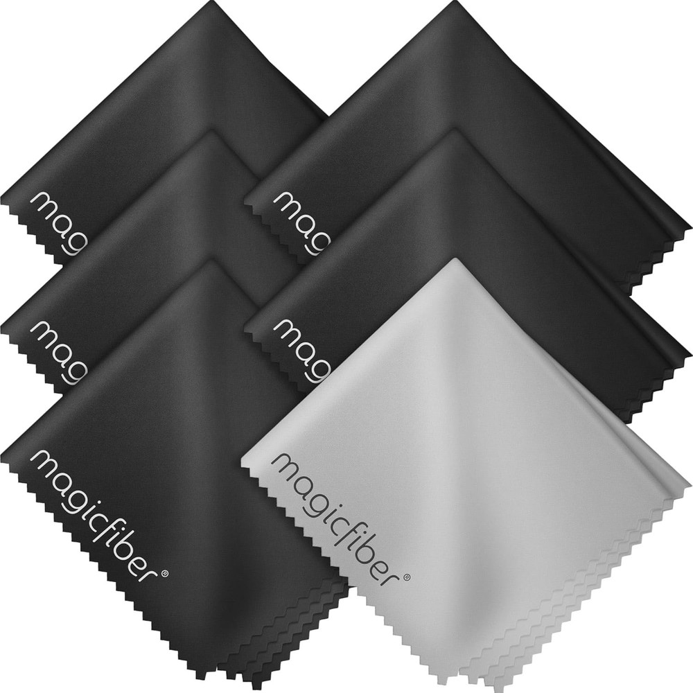 Versatile Microfiber Cleaning Cloth 6-Pack - Ideal for Glasses, Tech & More