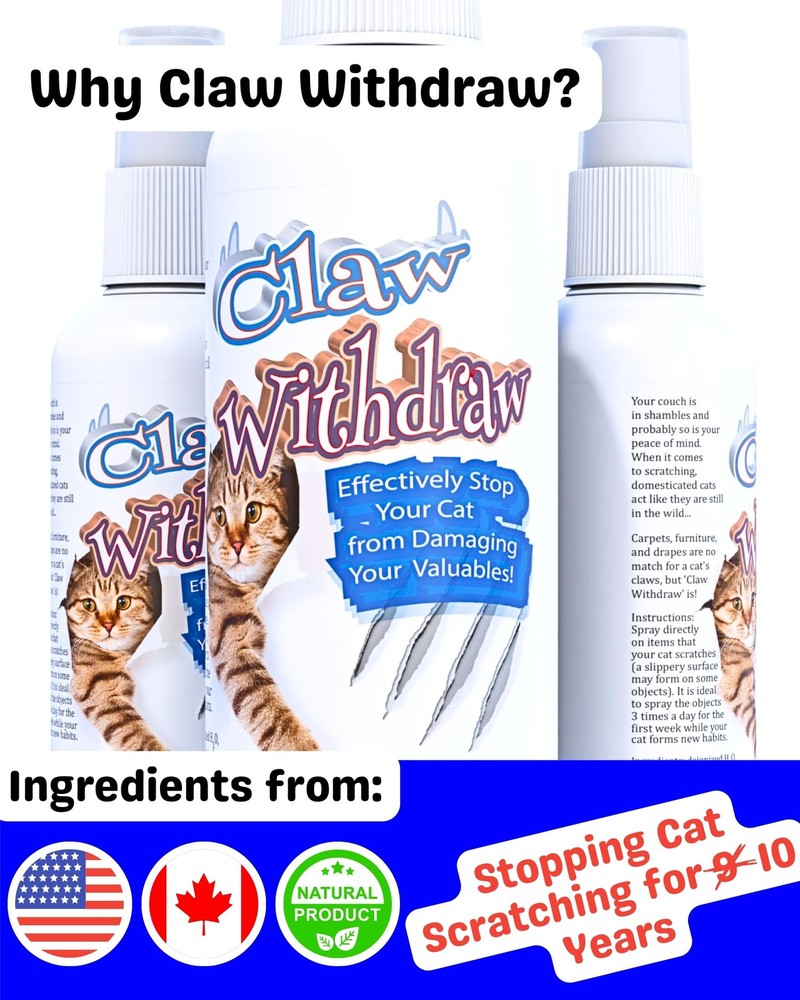 Claw Withdraw Cat Scratch Deterrent Spray