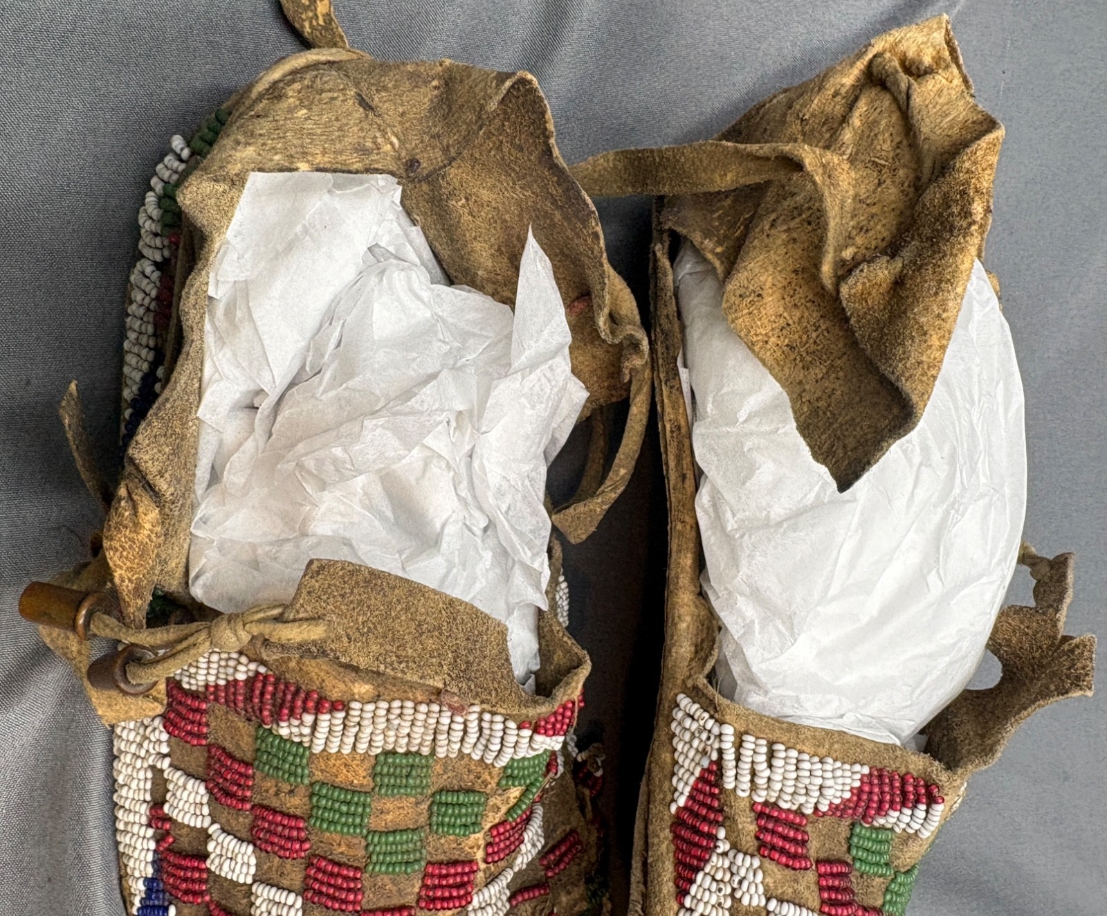 Lot of Three (3) Vintage Native American Moccasins