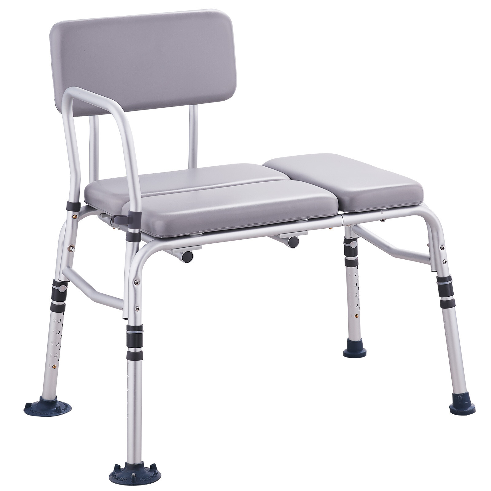 VEVOR Tub Transfer Bench Shower Seat with Reversible Backrest