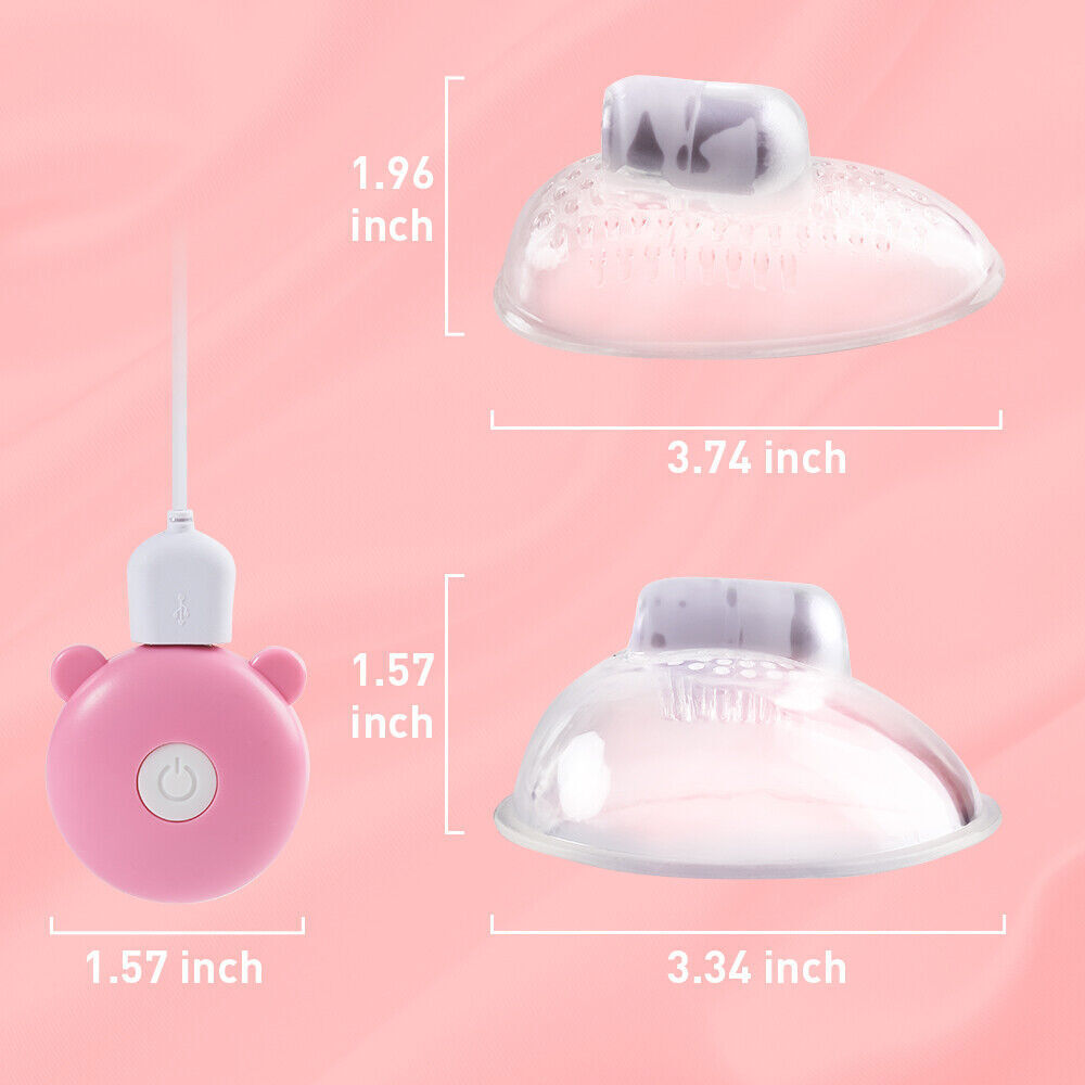 Breast Stimulator Pump Sucking Nipple Clit Vibrator Silicone Sex Toys For Women