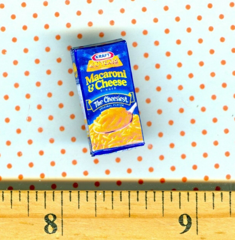DOLLHOUSE MINIATURE  Size Macaroni  & Cheese Mix Box
