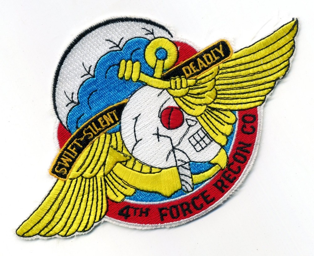 US Marine Corps USMC 4th Force Recon Co Patch Swift Silent Deadly
