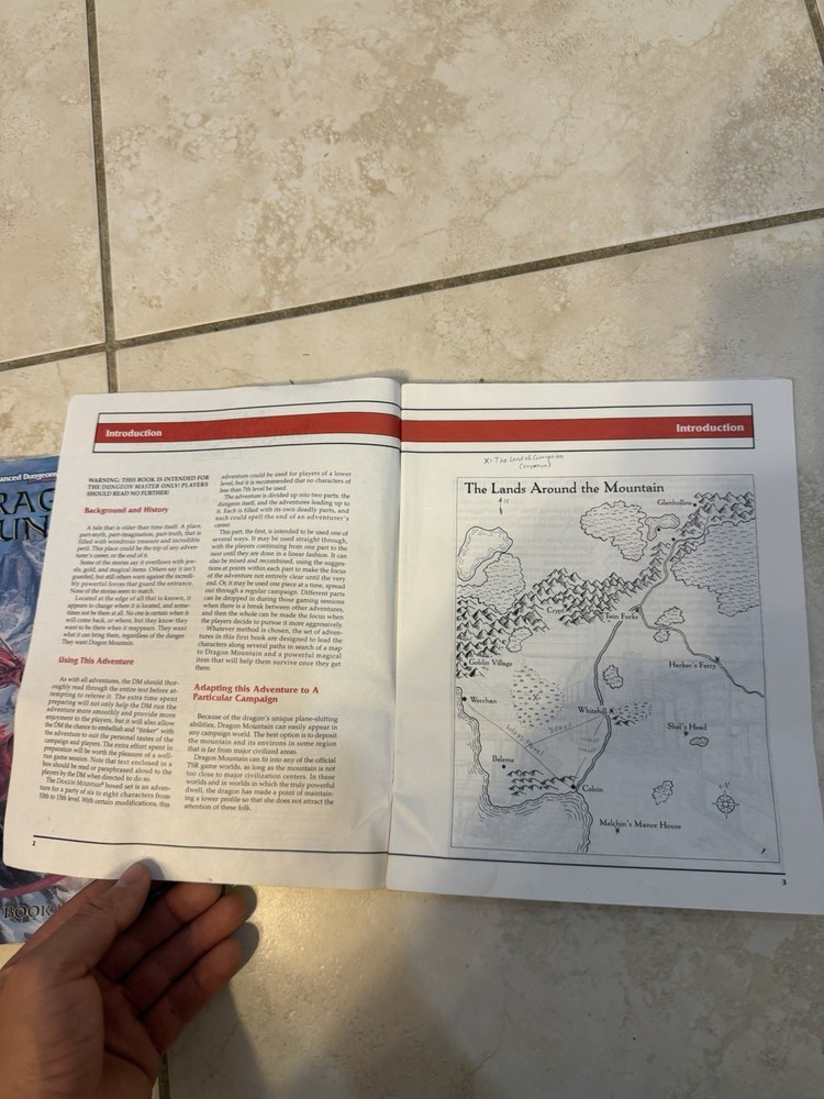 Advanced D&D 2nd Edition Dragon Mountain Book 1