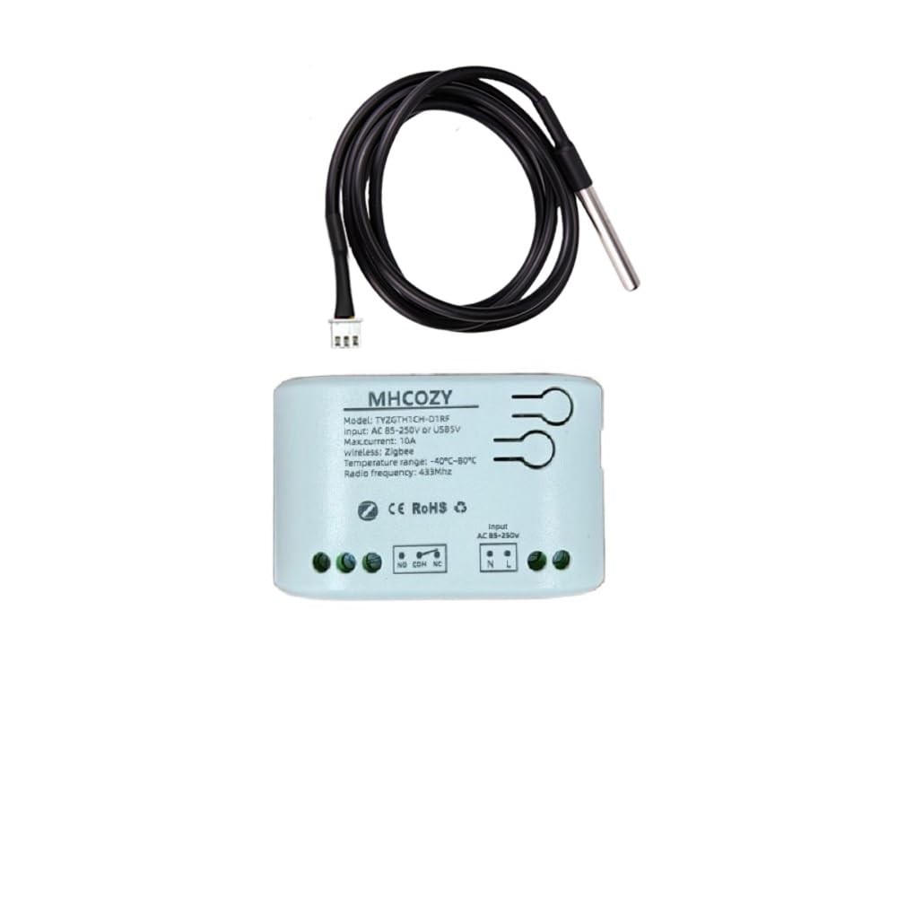 zigbee temperature controller with waterproof probe，extendable probe sensor,t...