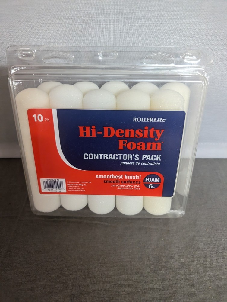10 Pk RollerLite Hi-Density 6" Foam Roller Covers