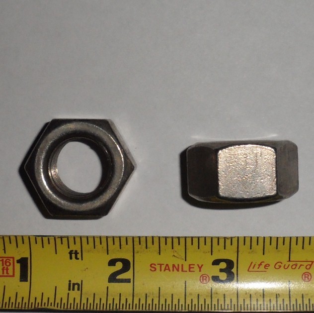 4 ea 9/16-12 Regular Hex Nuts - Stainless