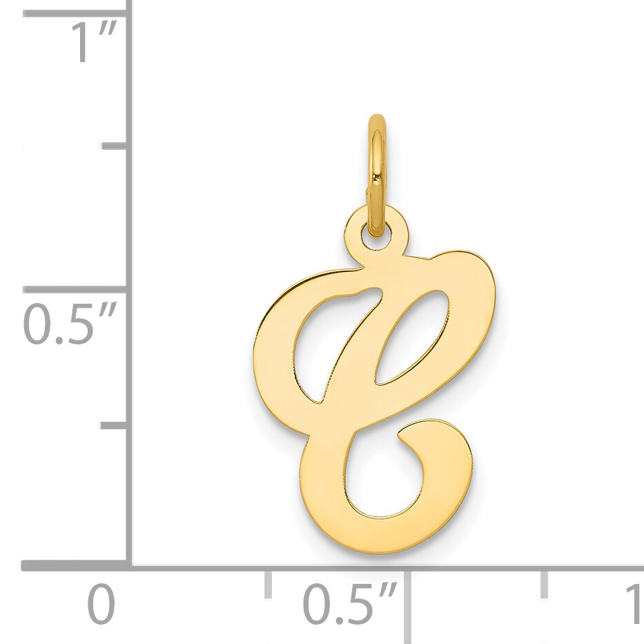 14KY Script Letter C Initial Charm YC248C