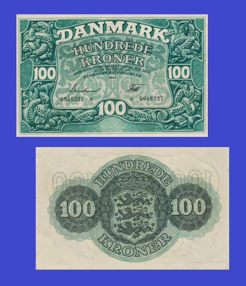 danmark 100 kroner 1944 / COPY