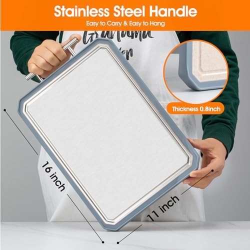 Titanium Cutting Board Double Sided Wheat Straw Large 16x11