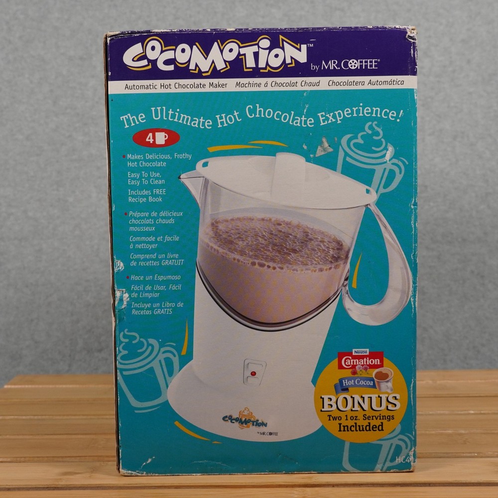 Mr. Coffee CocoMotion HC4 Automatic Hot Chocolate Maker 4 Cups Open Box NEW