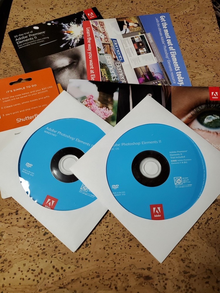 OPEN BOX Photoshop Elements 11 Mac + Windows w/Serial