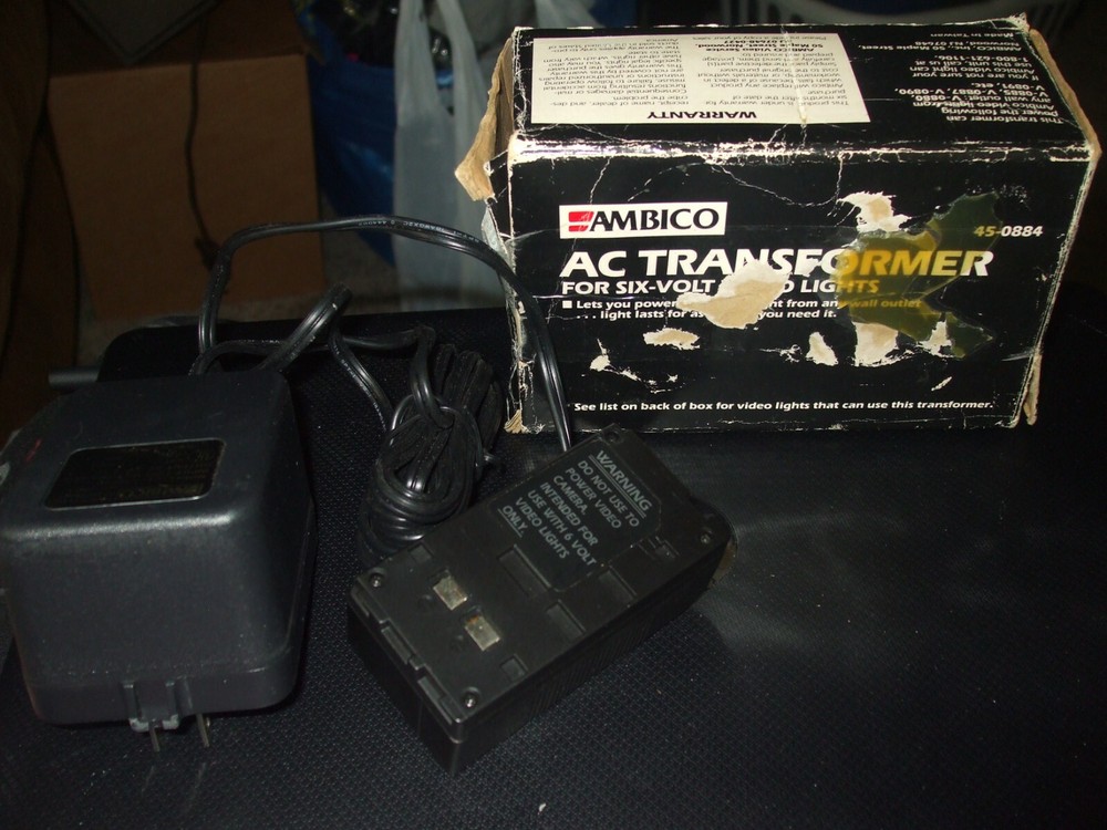 Ambico AC Transfromer for 6 Volt Video Lights