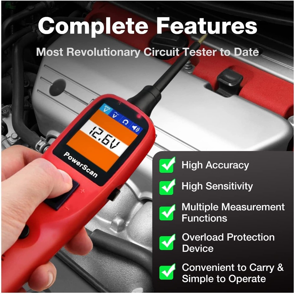 Autel PowerScan PS100 Electrical Circuit System Power Probe Tester Tool 12V/24V