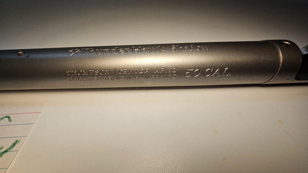 T/C Thunder Hawk Shadow Inline Muzzleloader 24” Barrel With No Breech (G)