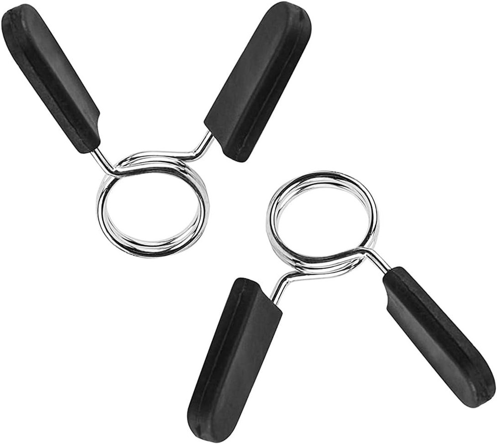Barbell Spring Clips Collars 1 Inch Weight Bars Standard 25mm