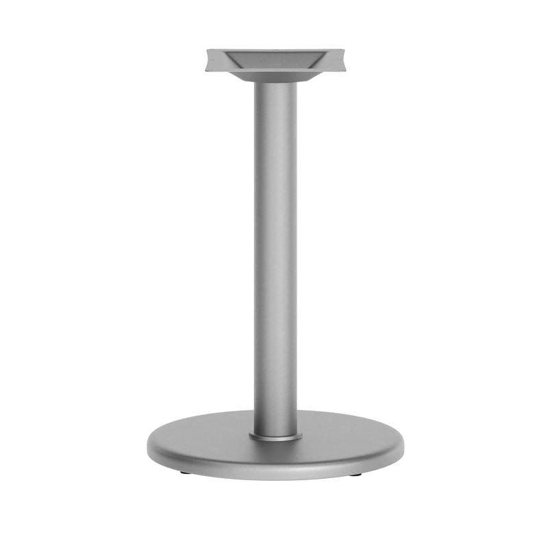 18'' Round Restaurant Table Base with 3'' Dia. Table Height Column in Silver