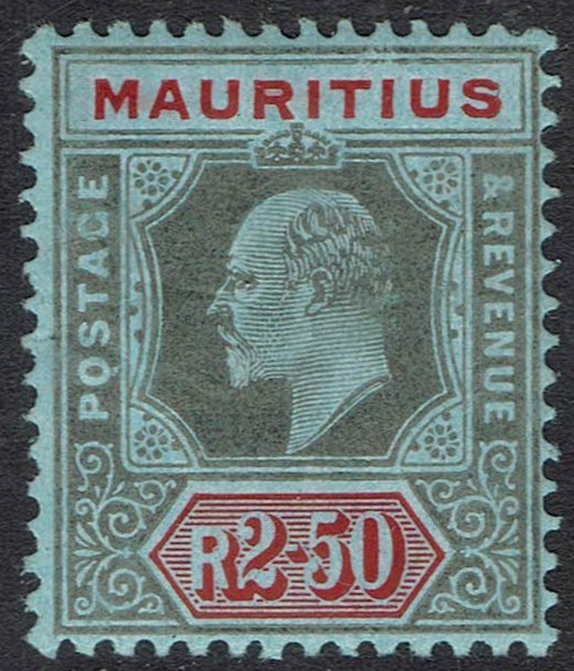 MAURITIUS 1910 KEVII 2R50