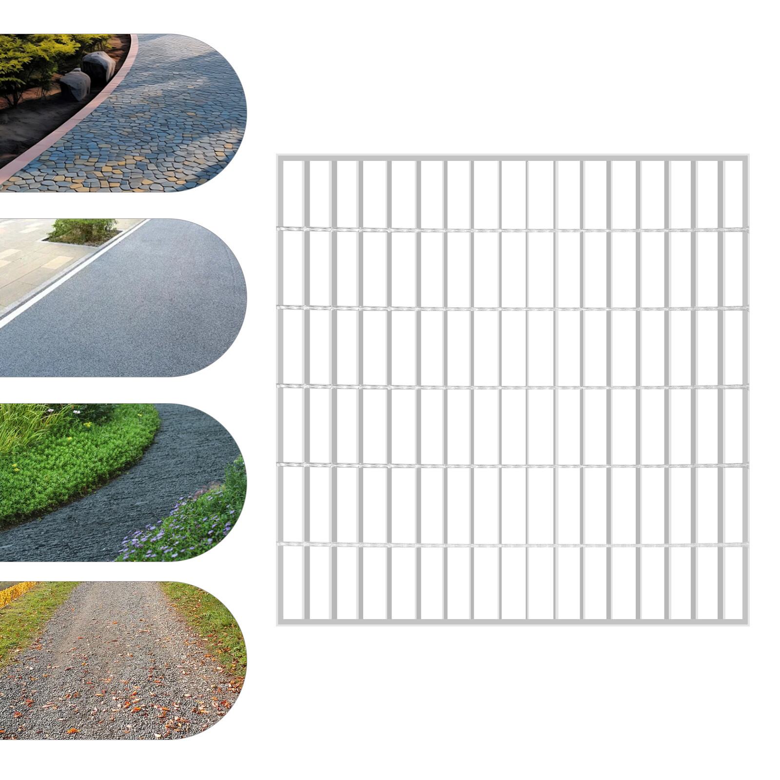 Driveway Drain Cover Steel Grate B125 Class Channel 23.6x23.6in USA