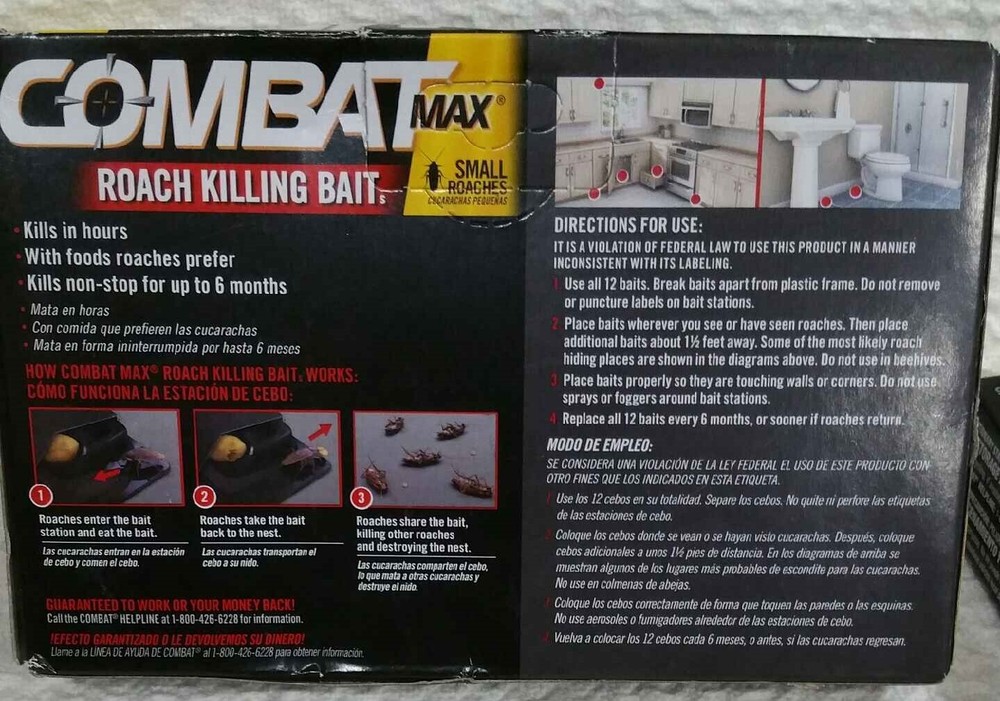 Combat Max Roach Killing Baits - 12 Count