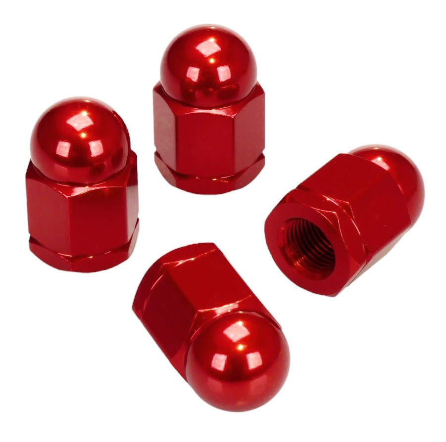 Aluminum alloy BMX acorn axle nut 3/8" X 26T - RED ANODIZED