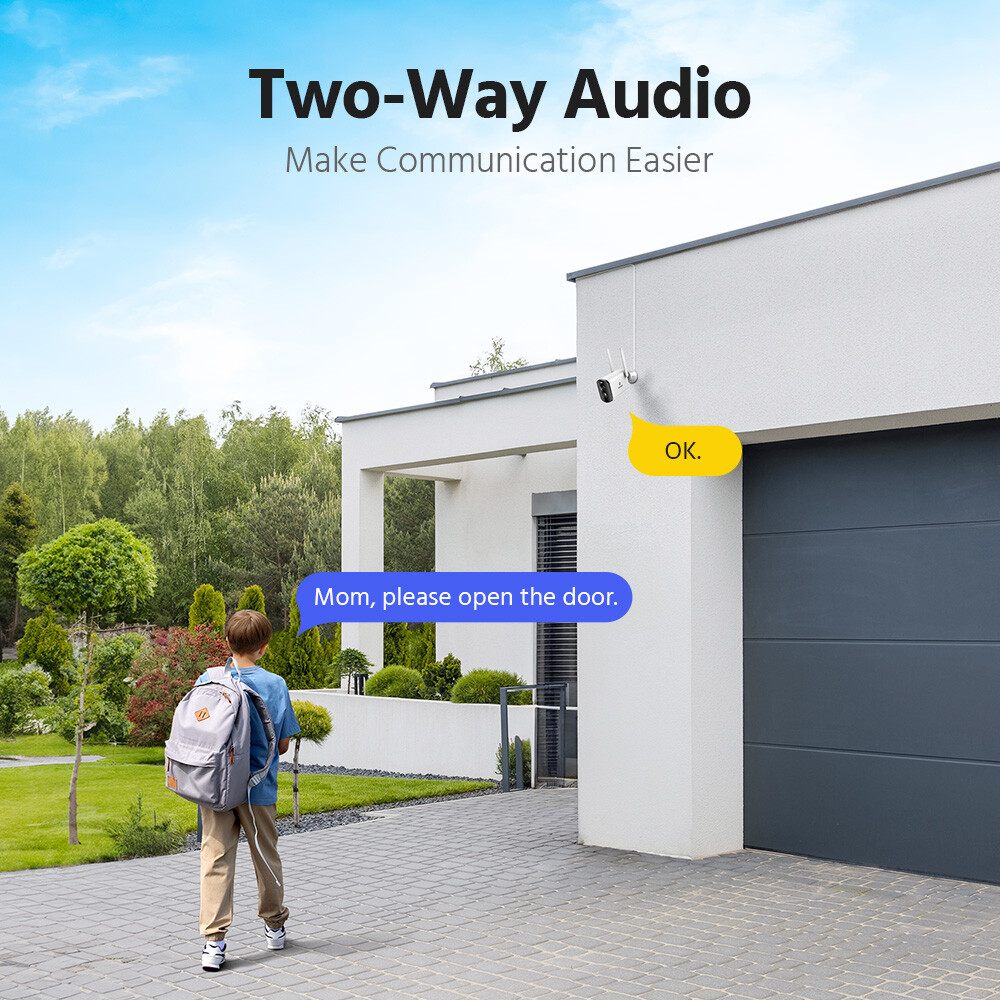 ANNKE 8CH 4MP Wireless Security Camera System Solar Battery Powered 2 Way Audio