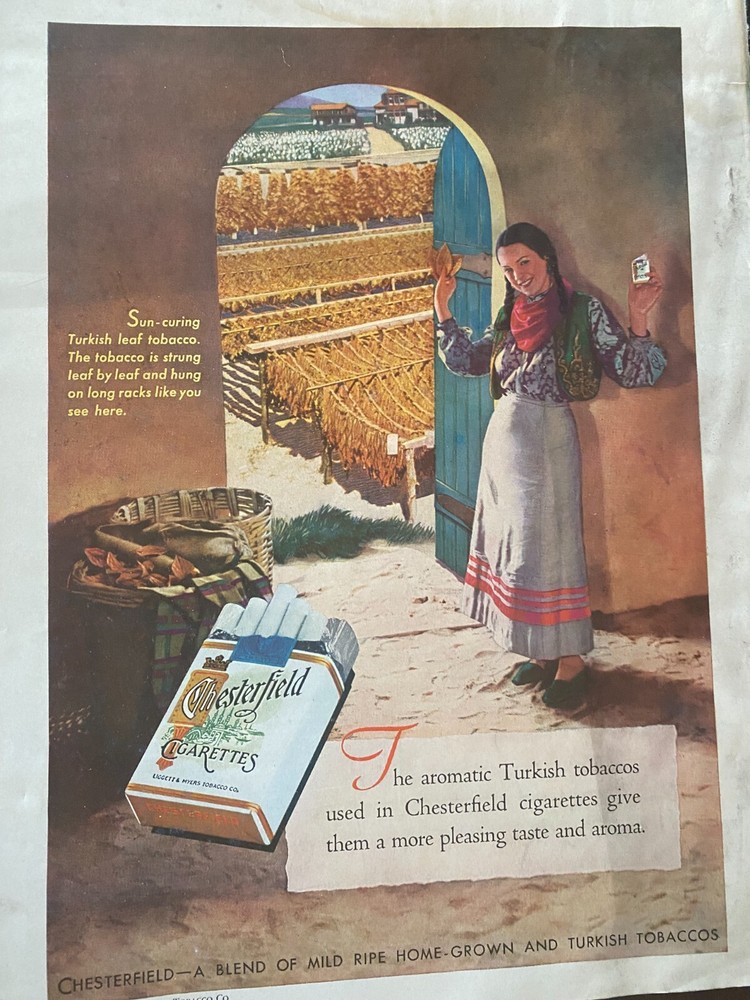 Chesterfield Cigarettes, Full Page Vintage Print Ad