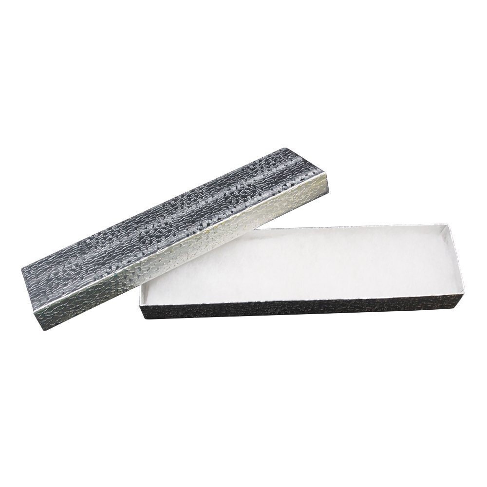 CuteBox Silver Cotton Filled Boxes 100pcs