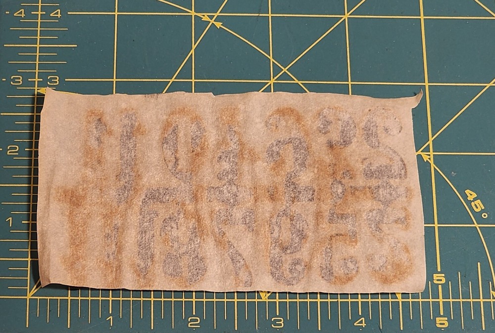 Plastic Clock Numerals Arabic 1" Tall Set Gold Color