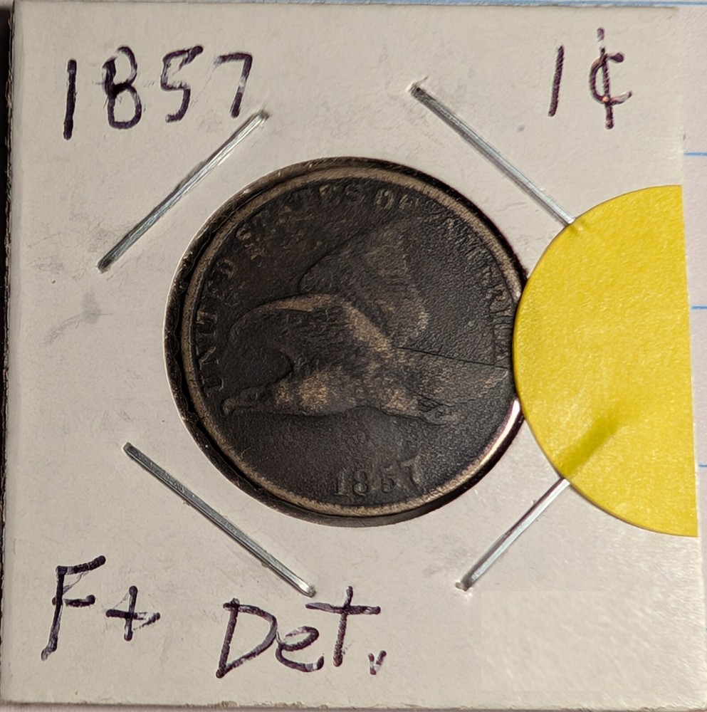1857 Flying Eagle Cent (F+ Detail)