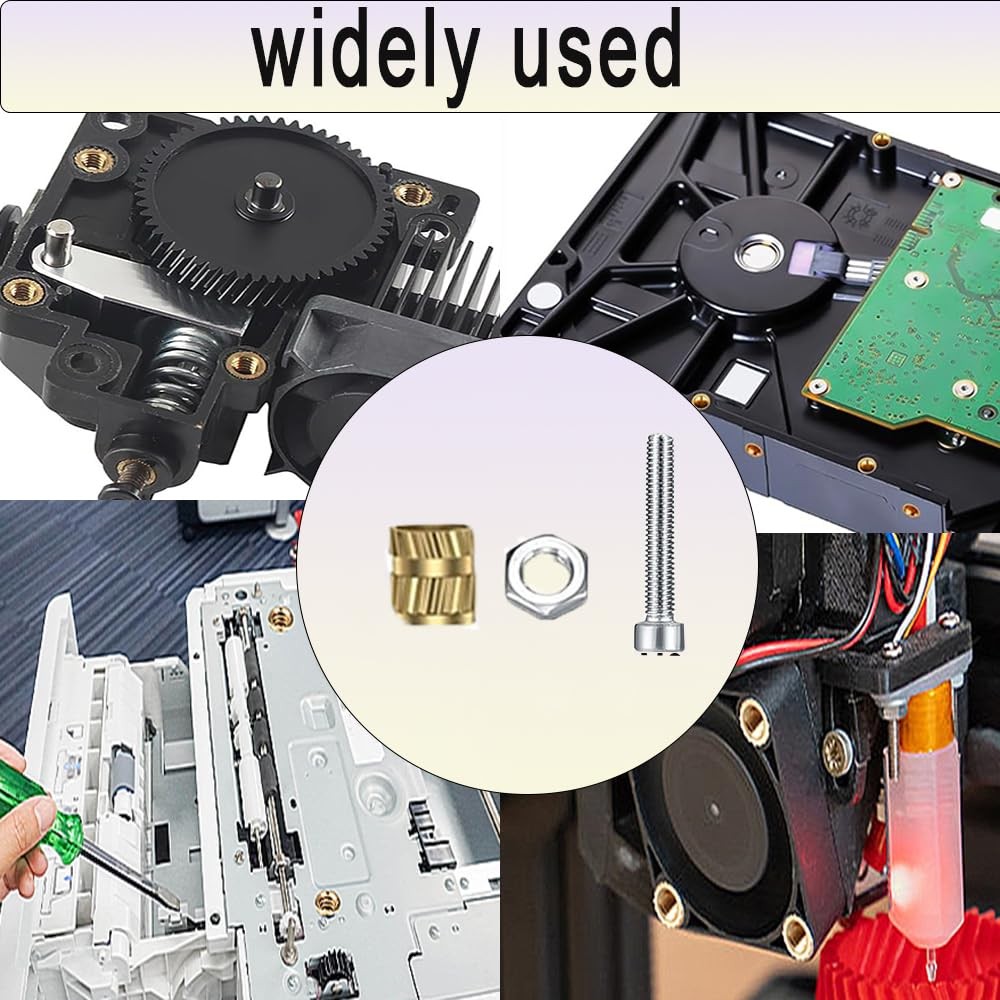 Heat-Set Insert Tip Set - Soldering Iron with 235Pcs Thread Inserts, 2Pcs M3 ...