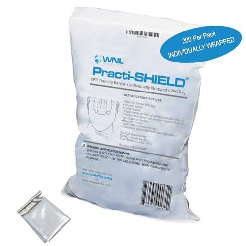 CPR Training Manikin Protectors - 200 Individually Wrapped Practi-Shields