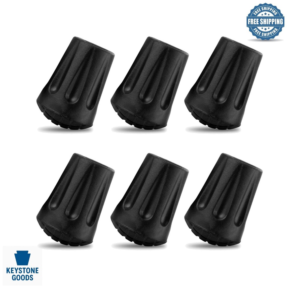 Park Ridge 6-Pack Hiking Pole Tips - Durable Rubber Replacement Tips for Trek...