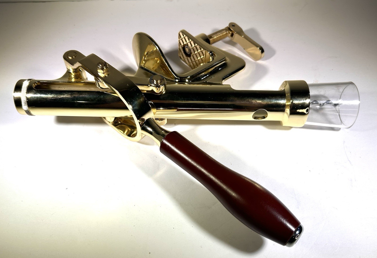 Professional Wine Opener Corkscrew • Counter Mount Speed • Heavy • Gold Chrome