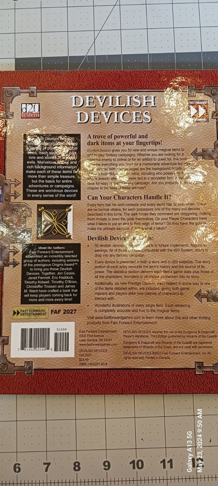 Dungeons & Dragons d20 Devilish Devices by Fast Forward