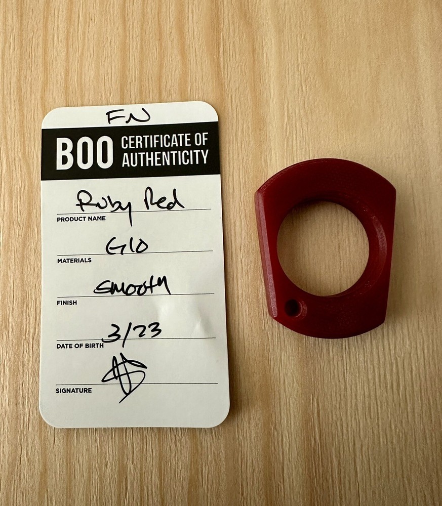 EDC BOOS Ruby Red FN G10 Smooth - New Rare EDC