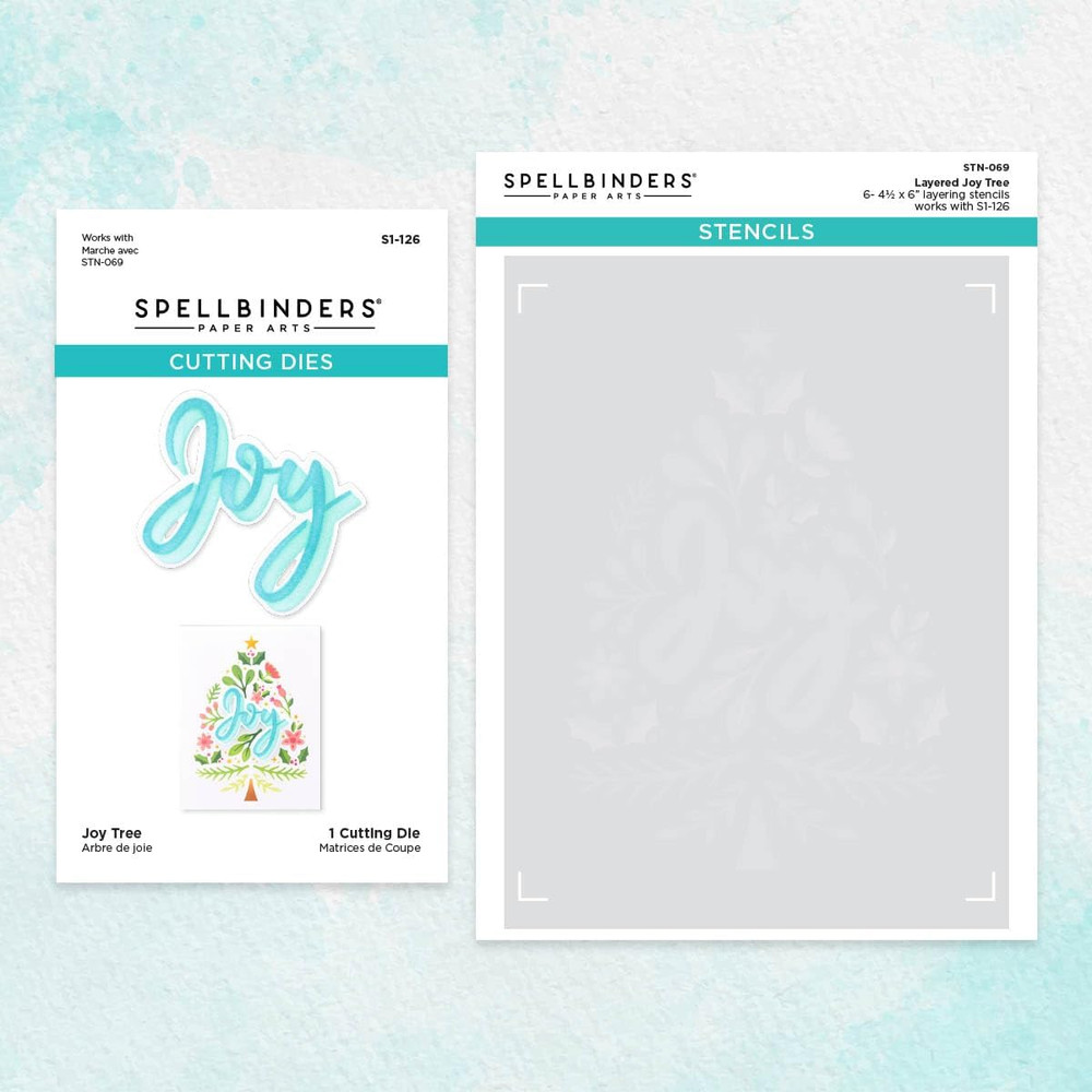 BD-0776 Layered Joy Tree Stencil & Die Bundle from the Layered Christmas Sten...