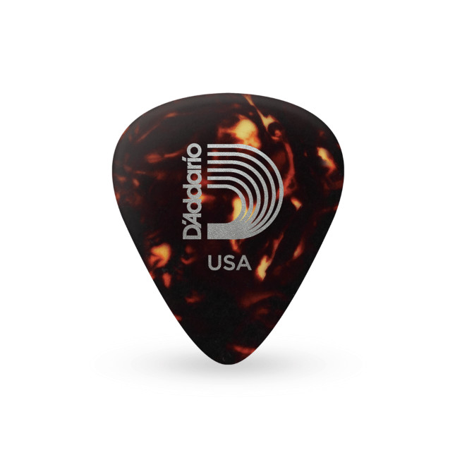 D'Addario Shell-Color Celluloid Guitar Picks, 10 pack, Light, 1CSH2-10