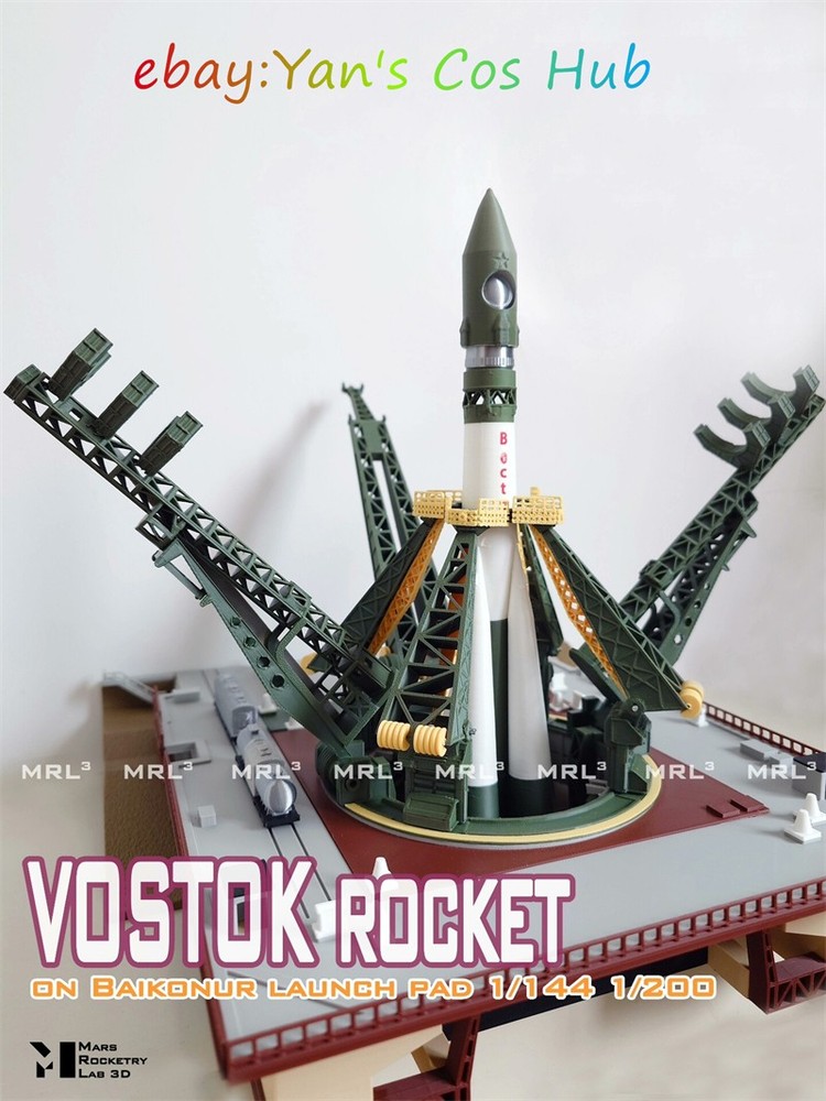 1:200 Scale Vostok Rocket Baikonur Launch Site 3D Printed Model