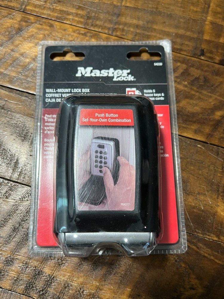 Master Lock Push Button Key Lock Box Wall Mount Set Your Own Combo New