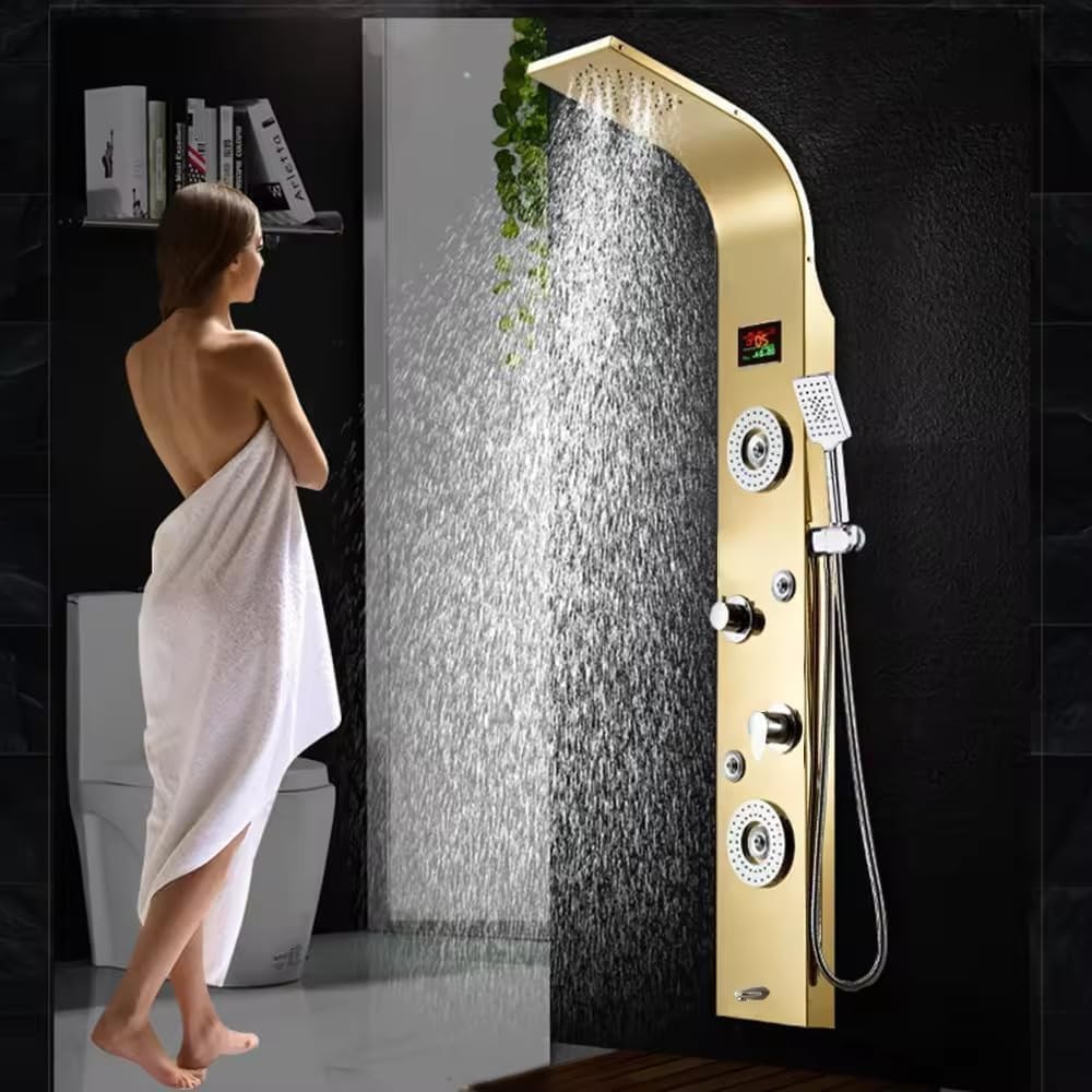 ZeeCry Bathroom 4 Body Message Jet Shower Panel  Wall Mounted