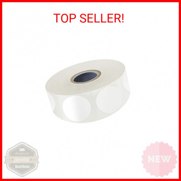 1500 PCS White Round Color Coding Circle Dots Inventory Stickers Labels with Per