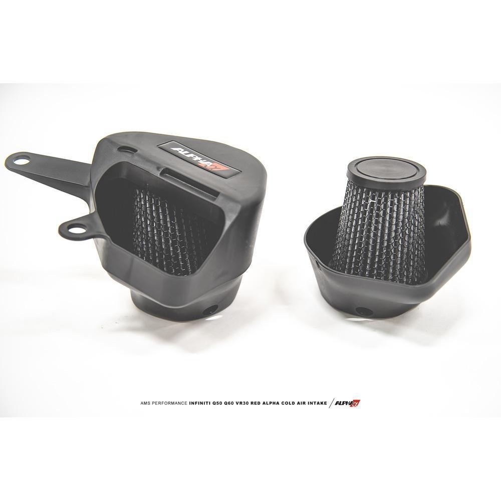 AMS Red Alpha Cold Air Intake for infinity Q50/Q60 3.0TT ALP.28.08.0001-1 Black
